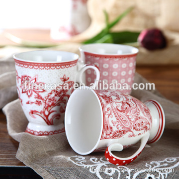 10OZ Elegant Fine New Bone China Porcelain Coffee Mug of Oriental Manor